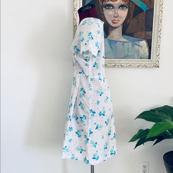 70s Dress Feminine Japanese Print Midi Dress S - Picture 3 of 4